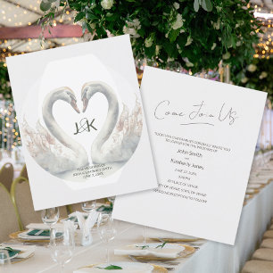 Prospectus 11,4 Cm X 14,2 Cm Flyers Mariages Swan personnalisés