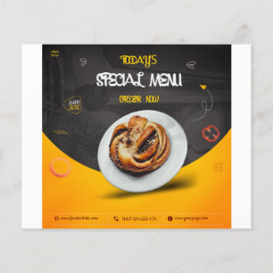 Prospectus 11,4 Cm X 14,2 Cm Flyers restaurants pour votre entreprise