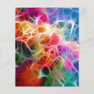 Prospectus 11,4 Cm X 14,2 Cm fond-221391 COULEUR ALEATOIRE ABSTRAITE NUMÉRIQUE