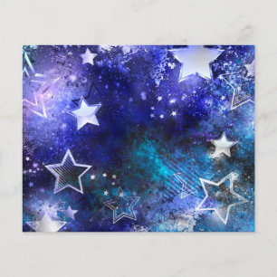 Prospectus 11,4 Cm X 14,2 Cm Fond spatial avec étoiles