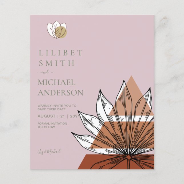 Prospectus 11,4 Cm X 14,2 Cm Formes Abstraites scandinaves japonaises ENREGISTR (Devant)