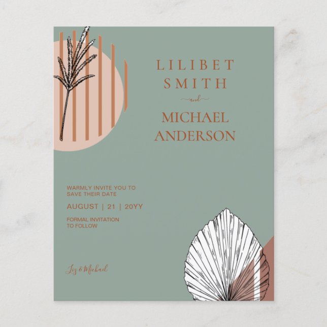 Prospectus 11,4 Cm X 14,2 Cm Formes Abstraites scandinaves japonaises ENREGISTR (Devant)