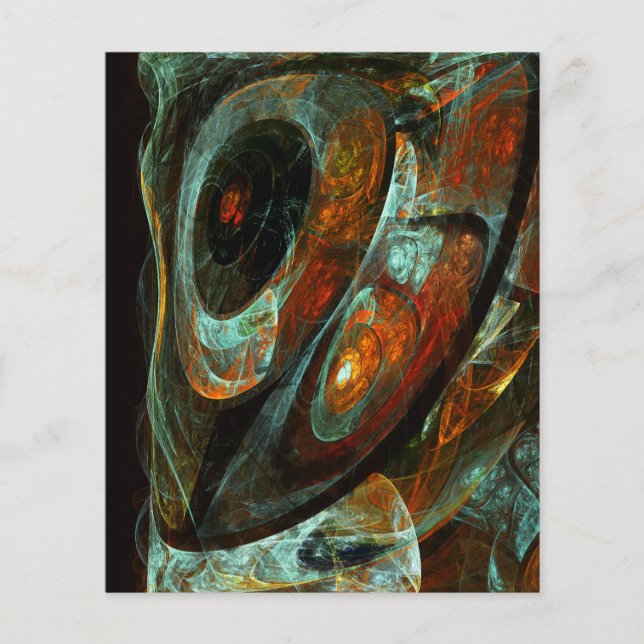 Prospectus 11,4 Cm X 14,2 Cm Fractionner l'art Abstrait (Devant)