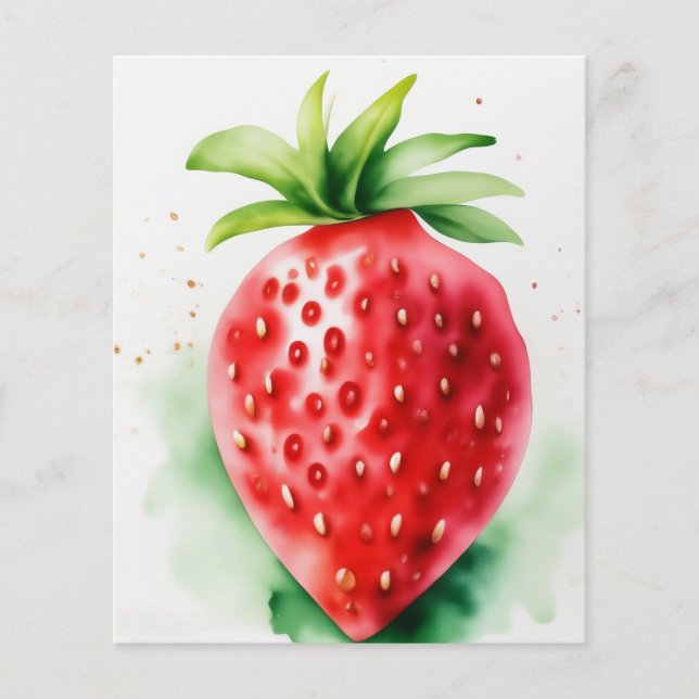 Prospectus 11,4 Cm X 14,2 Cm Fraise vive (Devant)