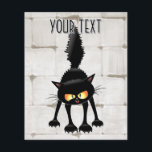 Prospectus 11,4 Cm X 14,2 Cm Funny Fierce Black Cat Cartoon<br><div class="desc">Funny Fierce Black Cat Cartoon Character looking menacing. Original Vector Art Design © BluedarkArt TheChameleonArt.</div>