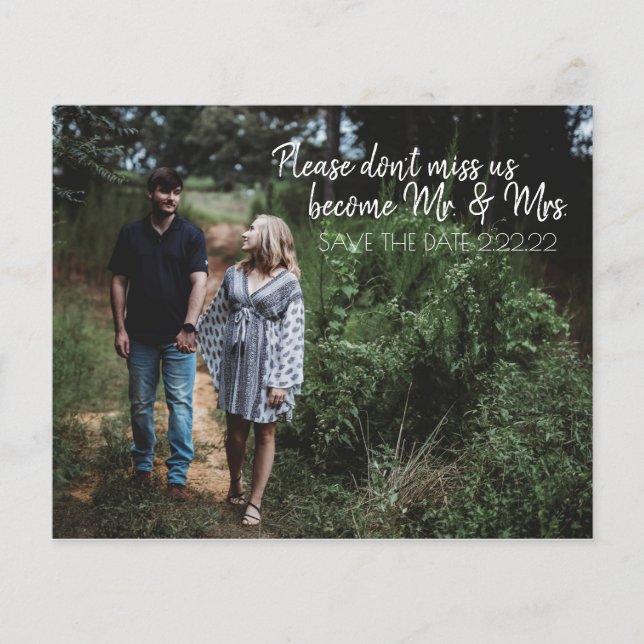 Prospectus 11,4 Cm X 14,2 Cm Future Mr. & Mrs. Save The Date Budget Flyer (Devant)