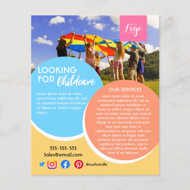 Prospectus 11,4 Cm X 14,2 Cm garderie après l'école garderie enfant (Devant)