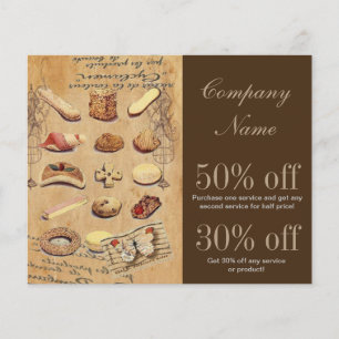 Prospectus 11,4 Cm X 14,2 Cm gâteau de dessert français pâtisserie biscuits bou