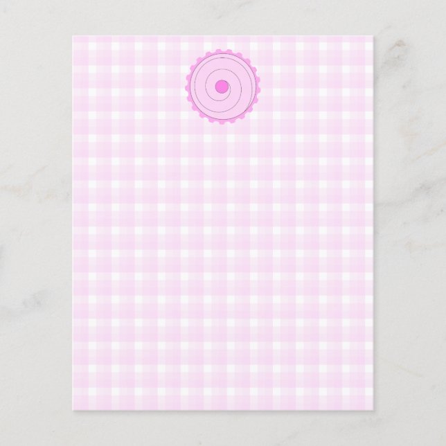 Prospectus 11,4 Cm X 14,2 Cm Gâteau rose. (Devant)
