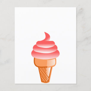 Prospectus 11,4 Cm X 14,2 Cm glace-458352 CHERRY STRAWBERRY CARTOON glace cre