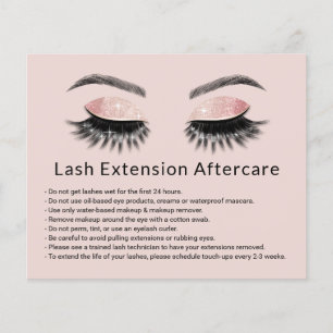Prospectus 11,4 Cm X 14,2 Cm Glam Eyelash Extensions Maquillage Artiste Afterca