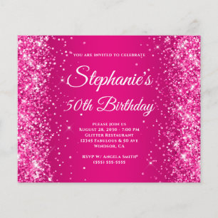 Prospectus 11,4 Cm X 14,2 Cm Glittery Raspberry Rose Chaud Ombré 50e Anniversai