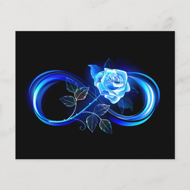 Prospectus 11,4 Cm X 14,2 Cm Glowing infinity with blue rose (Devant)