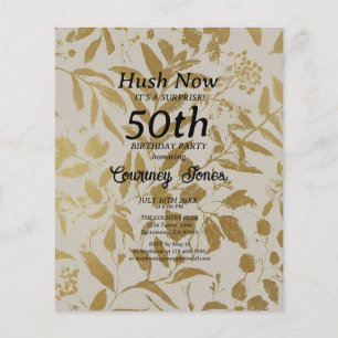 Prospectus 11,4 Cm X 14,2 Cm Gold Ivory Botanical 50e Anniversaire 2.0