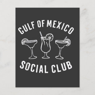 Prospectus 11,4 Cm X 14,2 Cm Golfe du Mexique Social Club Funny Retro