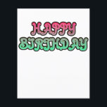 Prospectus 11,4 Cm X 14,2 Cm Gradient coloré Bonne Typographie d'Anniversaire<br><div class="desc">Gradient coloré Joyeux Anniversaire Typographie illustration de conception. Parfait 10ème anniversaire, 20ème anniversaire, 30ème anniversaire, 40ème anniversaire, 50ème anniversaire, 60ème anniversaire, 70ème anniversaire, 80ème ou 90ème anniversaire ou 100ème anniversaire idée cadeau pour vous ou pour votre ami, parent, mari, femme, père, enfants, petit ami, petite amie, frère, soeur, grand-père, grand-mère...</div>