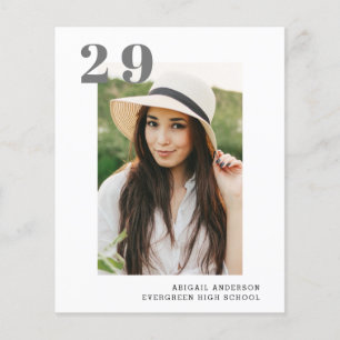 Prospectus 11,4 Cm X 14,2 Cm Graduation Budget 2 Photo Simple 2023 Carte Argent