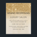 Prospectus 11,4 Cm X 14,2 Cm Grand Réouverture Gold Glam Parties scintillant Sa<br><div class="desc">Glam Gold Ombre Sparkle and Parties scintillant Grand Réouverture Glam Luxury Hair Salon, Beauty Store, Eyelashes, Nails, Maquillage, Microblading, Hair Stylist, Lashes, Hair Stylist ou Make Up Artist Business Flyer avec personnalisé ajoutez votre nom d'entreprise et votre adresse de retour. Ce design simple, moderne et élégant et personnalisé est parfait...</div>