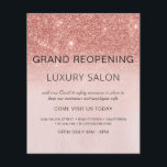 Prospectus 11,4 Cm X 14,2 Cm Grand Réouverture Rose Gold Parties scintillant Sa<br><div class="desc">Girly Rose Gold - Blush Pink Ombre Sparkle and Parties scintillant Grand Réouverture Glam Luxury Hair Salon, Beauty Store, Eyelashes, Nails, Maquillage, Microblading, Hair Stylist, Lashes, Hair Stylist ou Make Up Artist Business Flyer sur mesure ajoutez votre nom d'entreprise et votre adresse de retour. Ce design simple, moderne et élégant...</div>