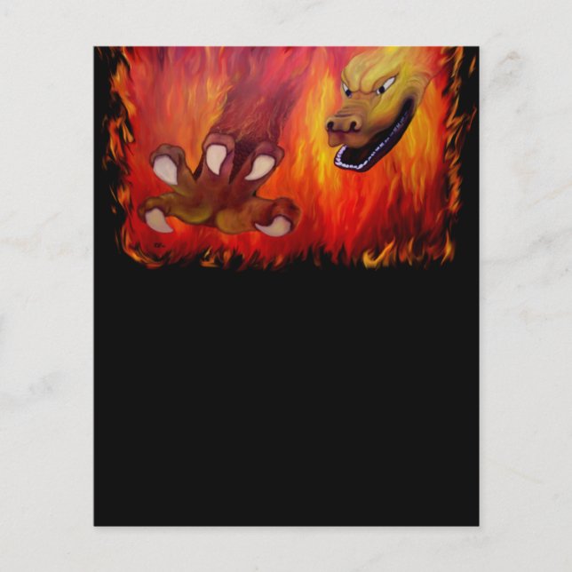 Prospectus 11,4 Cm X 14,2 Cm Griffe de dragon rouge (Devant)