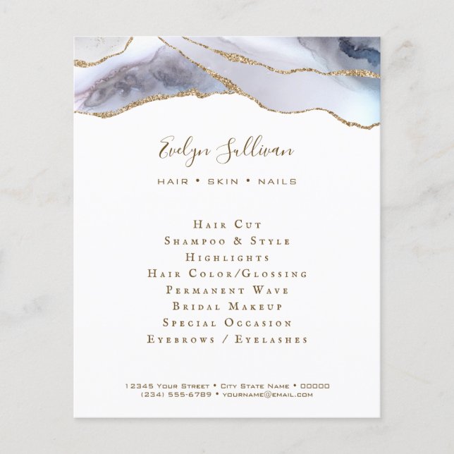 Prospectus 11,4 Cm X 14,2 Cm Gris flyer gélose bleu (Devant)