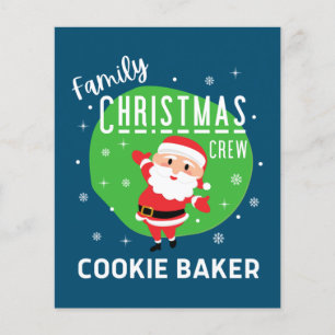 Prospectus 11,4 Cm X 14,2 Cm Groupe de famille Pajamas de fête de Noël Cookie B
