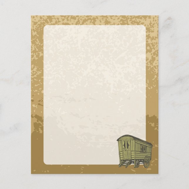 Prospectus 11,4 Cm X 14,2 Cm Gypsy caravan (Devant)