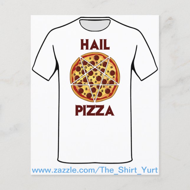 Prospectus 11,4 Cm X 14,2 Cm Hail Pizza (Devant)