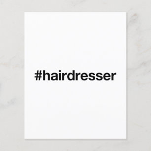 Prospectus 11,4 Cm X 14,2 Cm HAIRDRESSER Hashtag