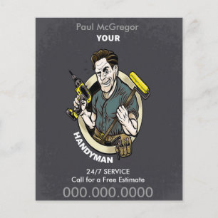 Prospectus 11,4 Cm X 14,2 Cm Handyman Flyer