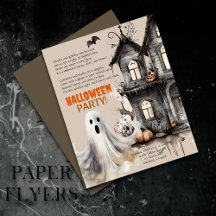 Happy Halloween Éffrayant Ghost Party Poem Invitat
