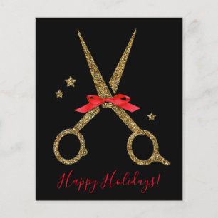 Prospectus 11,4 Cm X 14,2 Cm Happy Holidays - Golden parties scintillant Hair S