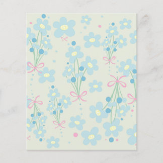 Prospectus 11,4 Cm X 14,2 Cm Harmonie bleu et rose doux