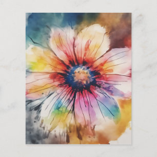 Prospectus 11,4 Cm X 14,2 Cm Harmonie florale dans les couleurs pastel