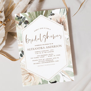 Prospectus 11,4 Cm X 14,2 Cm Herbe des Pampas de Budget Réception de Mariage Bo