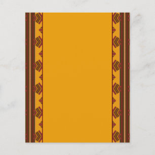 Prospectus 11,4 Cm X 14,2 Cm Héritage du cacao Africain Brun et Tribal Ivoire