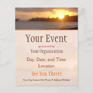 Prospectus 11,4 Cm X 14,2 Cm Hilo Dawn Event Flyers