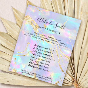 Prospectus 11,4 Cm X 14,2 Cm holographe opal stone FAUX