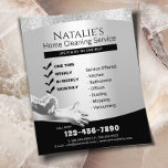Prospectus 11,4 Cm X 14,2 Cm House Cleaning Maid Service Modern Silver<br><div class="desc">House Cleaning Service Modern Silver Flyers.</div>