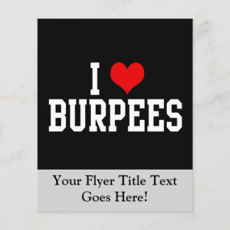 Prospectus 11,4 Cm X 14,2 Cm I Love Burpees, Fitness