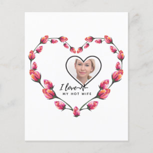Prospectus 11,4 Cm X 14,2 Cm I Love My WIFE - Meilleur ami PHOTO personnalisée