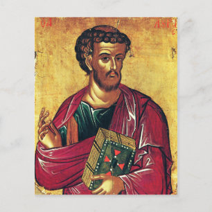 Prospectus 11,4 Cm X 14,2 Cm icône orthodoxe de saint Luc l'évangéliste