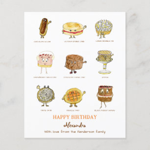 Prospectus 11,4 Cm X 14,2 Cm Illustrations de gâteaux mignons à faire soi-même