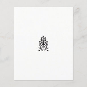 Prospectus 11,4 Cm X 14,2 Cm image en noir et blanc d'un design orné