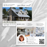 Prospectus 11,4 Cm X 14,2 Cm Immobilier Open House Invitations Photos QR Code<br><div class="desc">Acheteurs potentiels Invitations à votre événement Open House avec ce prospectus professionnel</div>