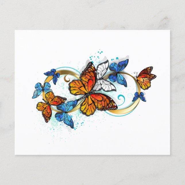 Prospectus 11,4 Cm X 14,2 Cm Infinité de papillons monarques (Devant)