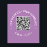 Prospectus 11,4 Cm X 14,2 Cm Info d'analyse de code QR - Sac publicitaire de te<br><div class="desc">QR Code Scan Info Couleurs de texte personnalisées Promotional Business ou Personal Modern Gift - Ajouter votre QR Code - Image ou logo - photo / Texte - Nom ou autre information / message - Redimensionner et déplacer ou supprimer / Ajouter des éléments - Image / Texte avec outil de...</div>