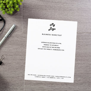 Prospectus 11,4 Cm X 14,2 Cm Informations de contact du logo de l'entreprise te