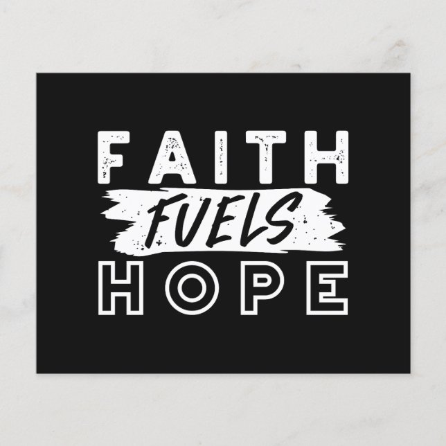 Prospectus 11,4 Cm X 14,2 Cm Inspirational Faith Quote – Faith Fuels Hope (Devant)