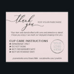 Prospectus 11,4 Cm X 14,2 Cm Instructions d'entretien de la tasse tumbler rose<br><div class="desc">Instructions d'entretien de la tasse tumbler rose simple</div>